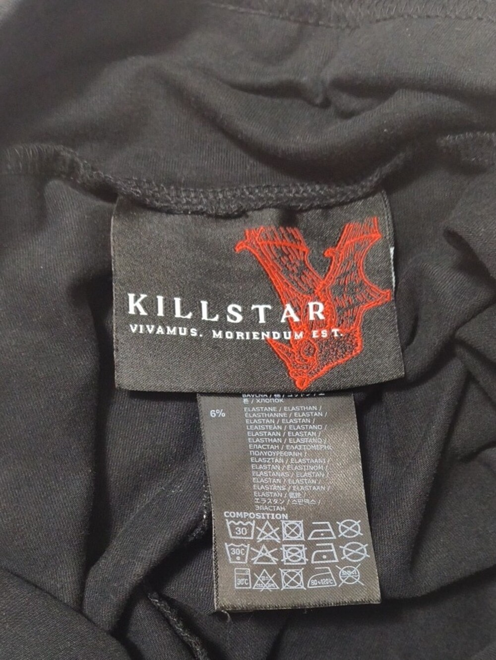 Killstar Black Leggings with Red Logo Detail - Picture 6 of 6